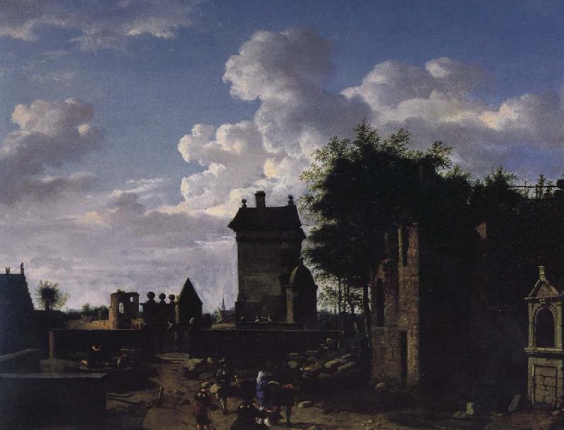 Jan van der Heyden Imagine in the cities and towns the Arc de Triomphe oil painting image